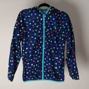 Lands' End Kids jacket winter hoodie waterproof sz L sport multicolor